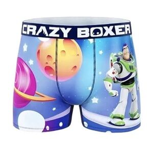CRAZY BOXER Men's Disney Pixar Toy Story Boxer Brief Medium Outer Space Buzz NWT